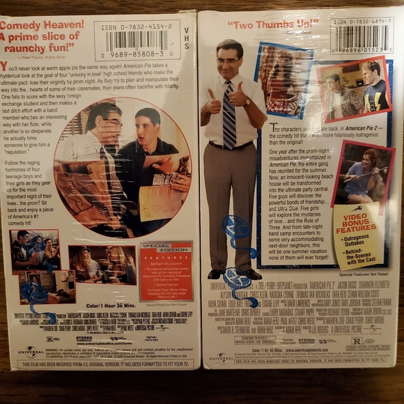 American Pie 1 & 2 VHS - Picture 2 of 3